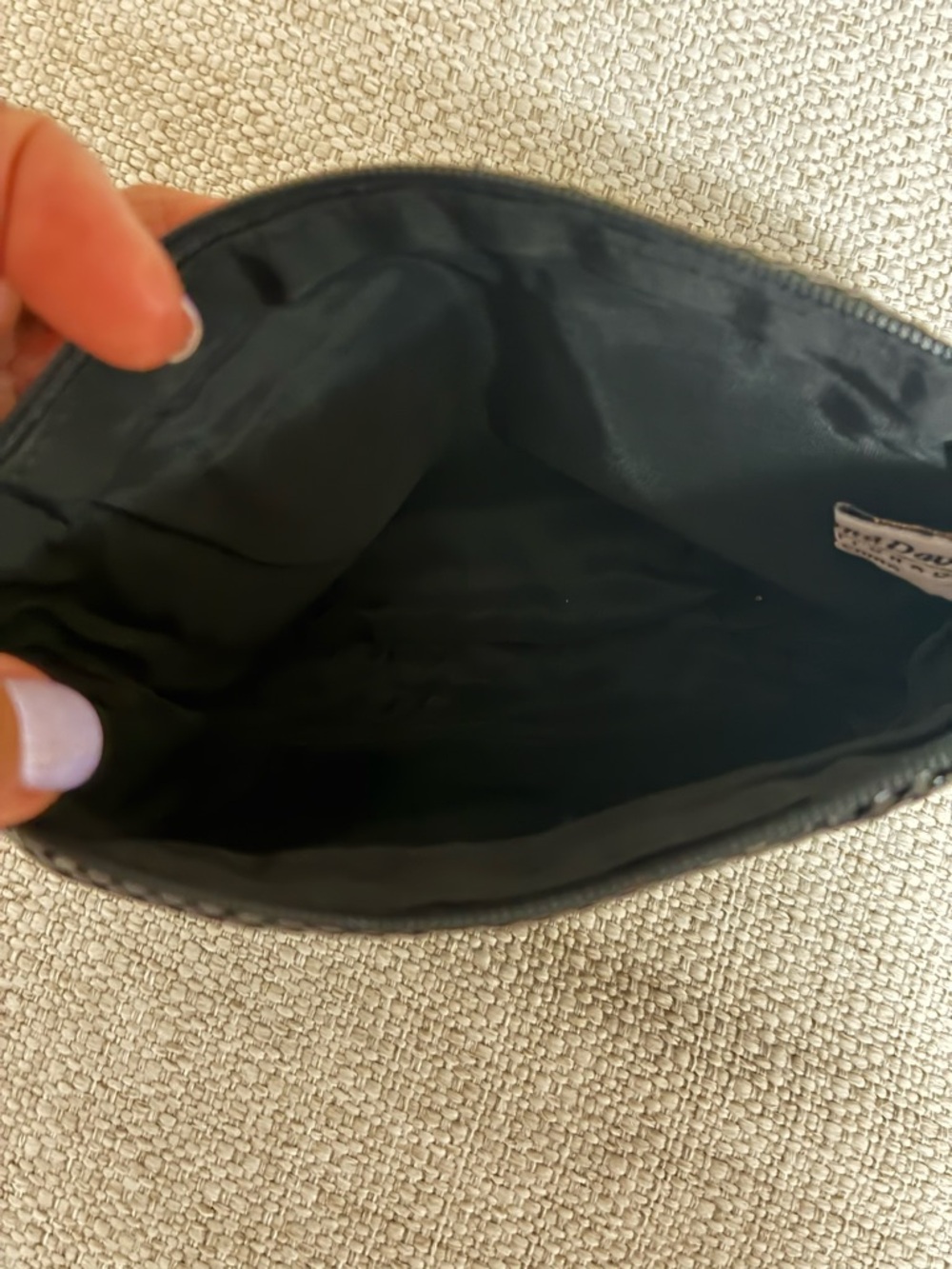 Whiting & Davis EUC Vintage Black Sequin Clutch Pouch -rhinestones. . - Picture 10 of 12